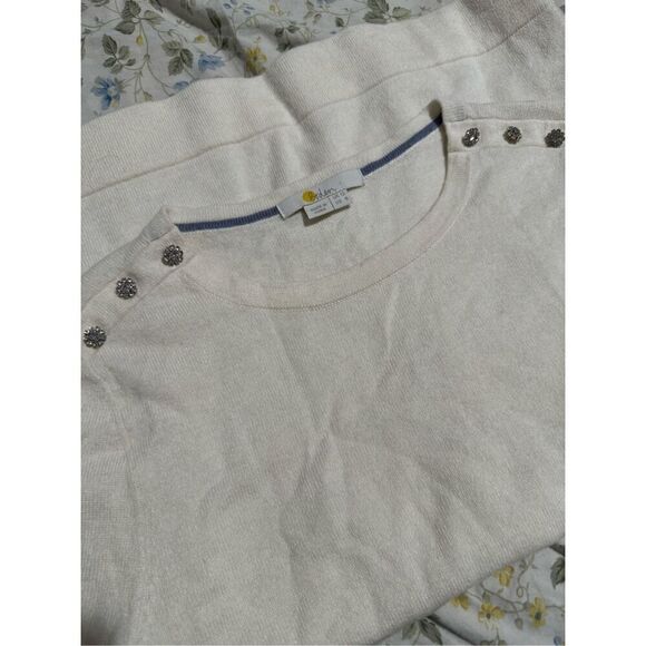 Boden sweater shirt gems on the shoulder 8 - Picture 3 of 6